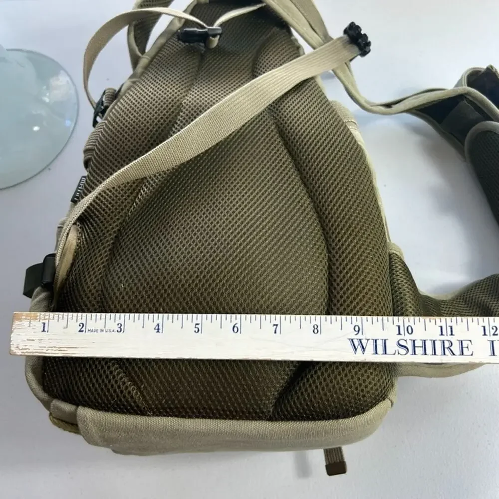 Matin Canvas Tan Camera Backpack Padded Inside Pockets Adjustable Straps